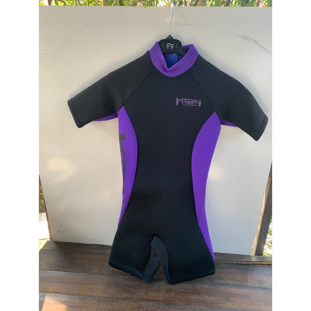 EUC Kabban USA Black Purple Swim Short Spring Wetsuit Adult Size Small